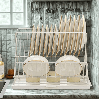 Ăgouttoir Ă  vaisselle FoldRack Drying blanc visuel
