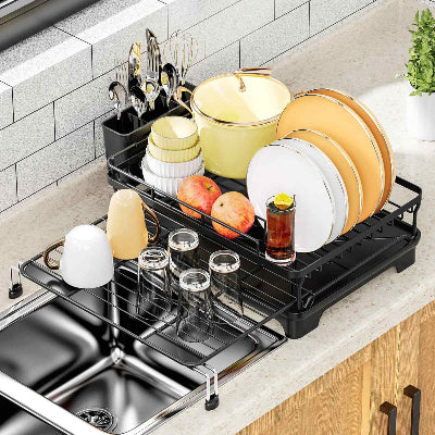 Égouttoir vaisselle ExtenDrainer visuel.