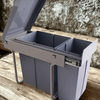 Poubelle coulissante sous évier 20L par 10L
