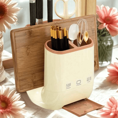 Range couvert HolderUtensil fleurs.