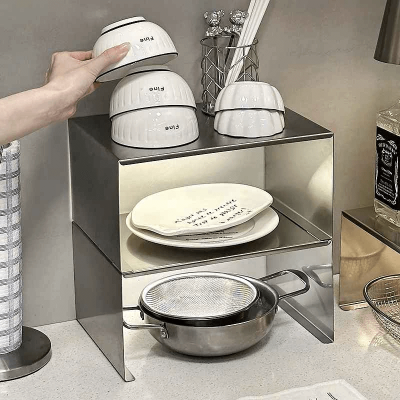 Rangement cuisine OrganizaSteel comptoir deux item