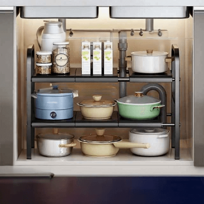 Étagère cuisine deux niveaux