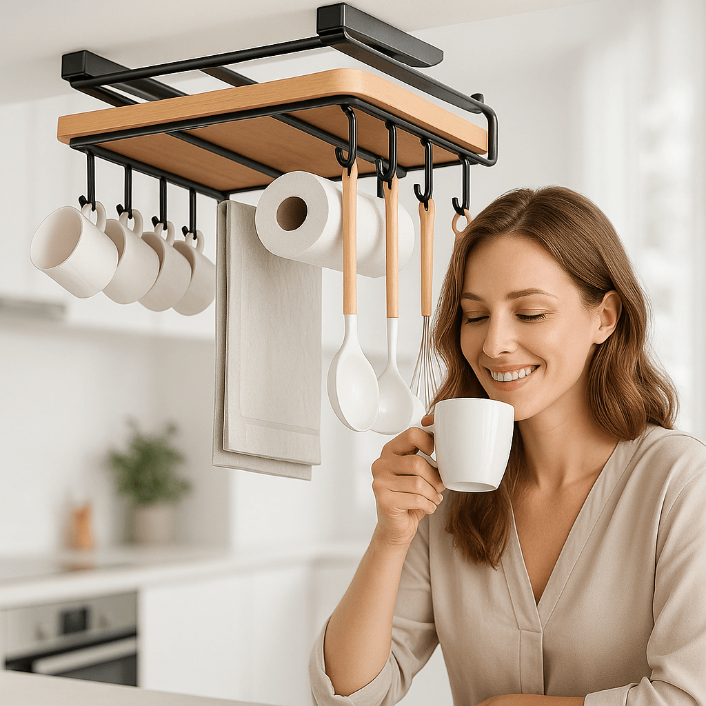 etagere cuisine sous armoire prendre le temps
