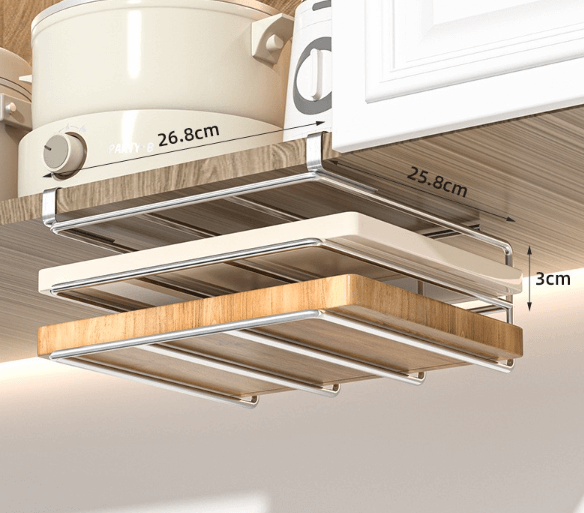 support a double etage couleur argent