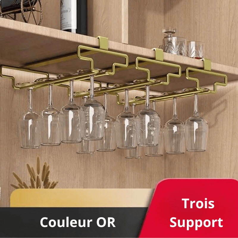 Cuisine etageres WineGlass Support trois support Or