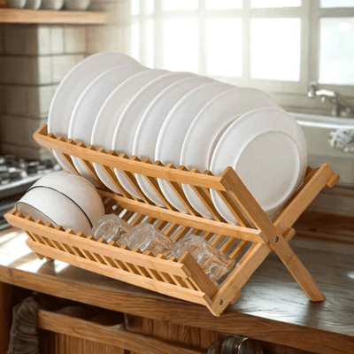 Égouttoir vaisselle bois verre fenêtre