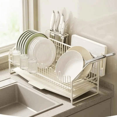Egouttoir vaisselle couteaux et planche