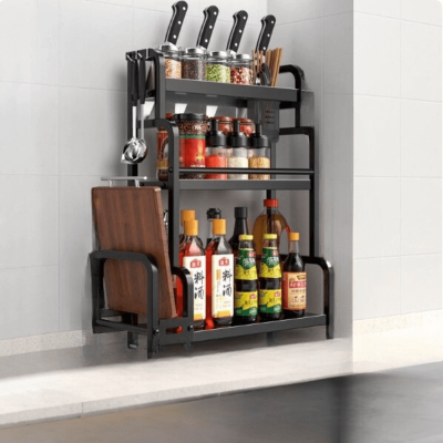 Étagère pour cuisine trois niveaux ustensils