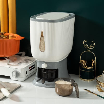 Rangement cuisine boite conservation alimentaire gris