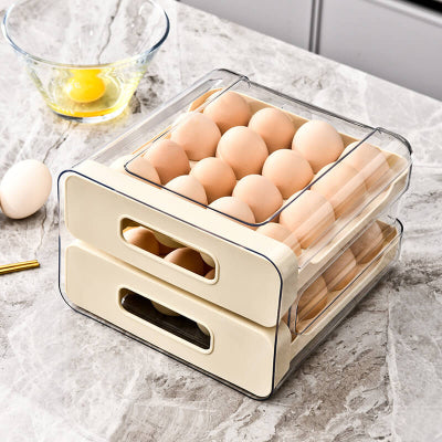 Rangement cuisine distributeur oeuf EggBox beige