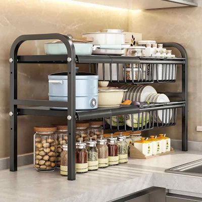 étagère cuisine retractspace sur comptoir